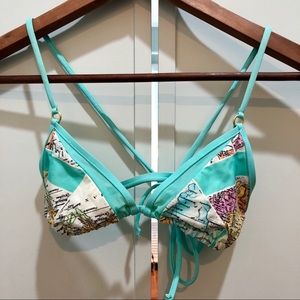 World Map Bikini Top